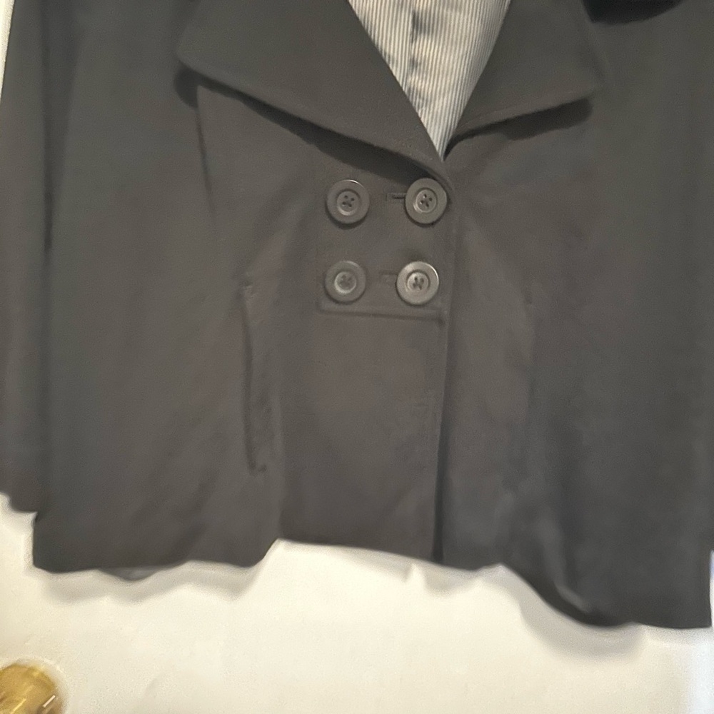 Elle Black Blazer Classic Tailored Suit Jacket - Picture 3 of 4